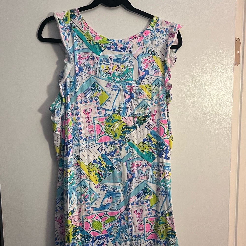 Lilly Pulitzer - Laina Dress, Multi, Pop Up Wish You Were Here - Size L